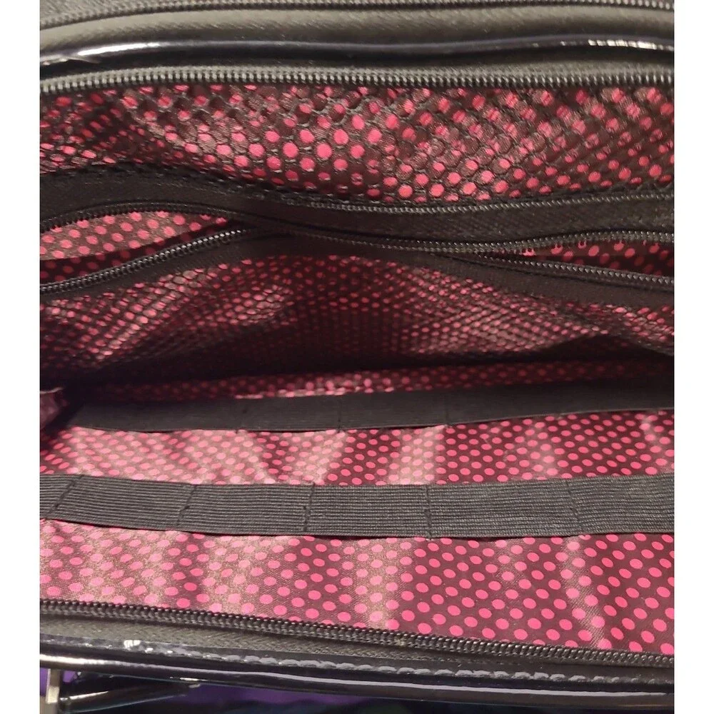 Caboodles Travel Train Case Makeup Organizer Black Cosmetic Bag